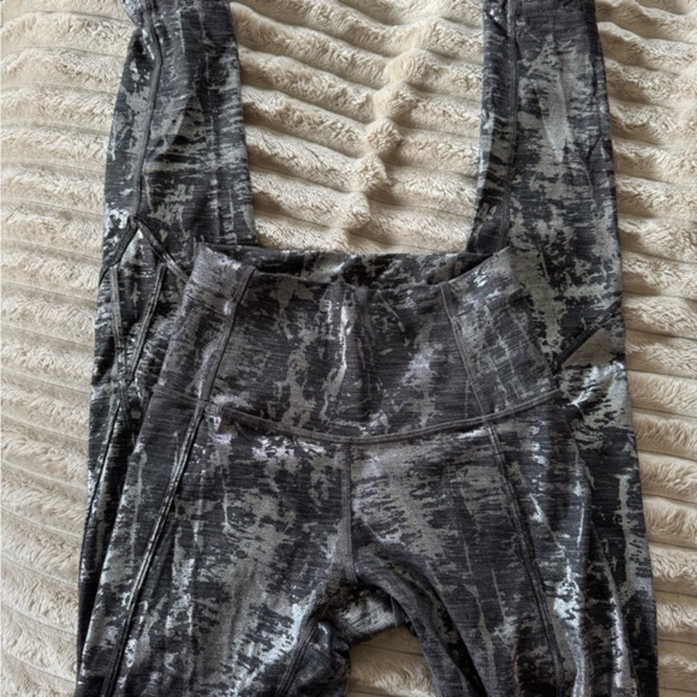 lululemon athletica Gray Patterned Leggings